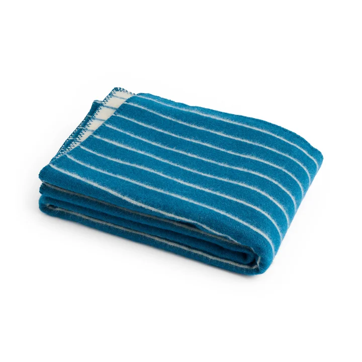 HAY - Outdoor Market overtrek 180 x 130 cm, blauw met beige strepen
