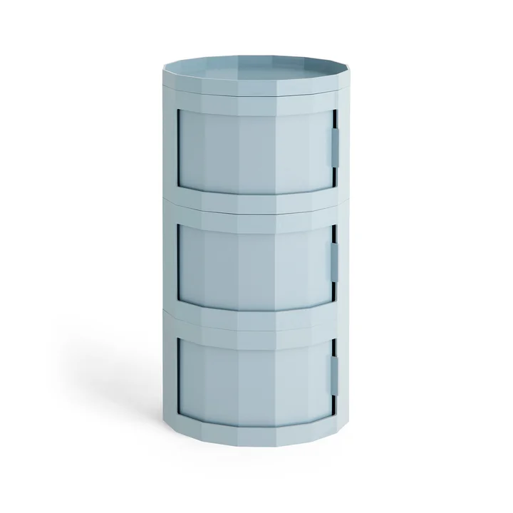 HAY - Facet kast 30 met poten en wielen, misty blue