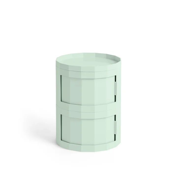 HAY - Facet kast 20 met poten en wielen, soft mint