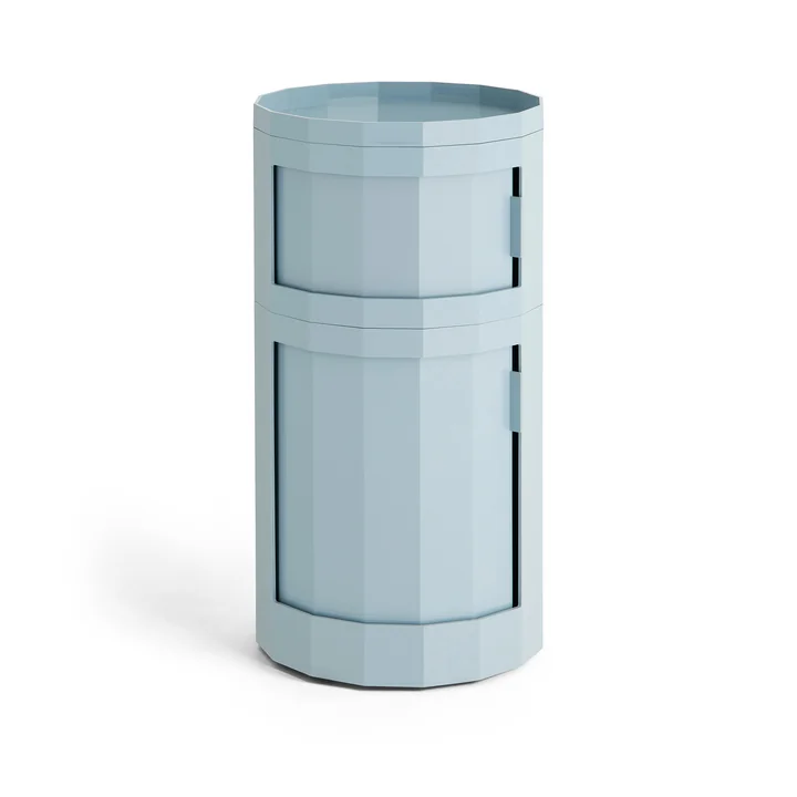 HAY - Facet kast 110 met poten en wielen cm, misty blue