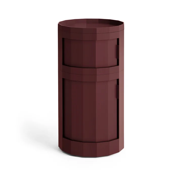 HAY - Facet kast 110 met poten en wielen, bordeauxrood