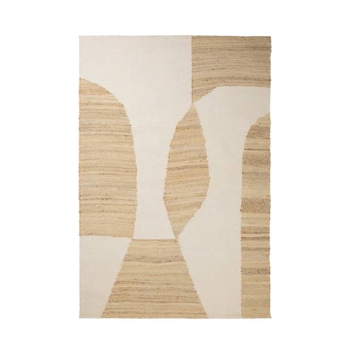 Broste Copenhagen - Lumi -tapijt, 140 x 200 cm, wit / naturel