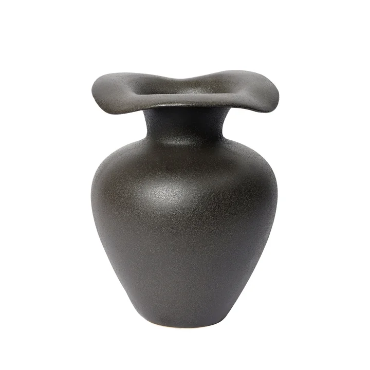 Broste Copenhagen - Florentina Vaas, Ø 24 cm x H 32 cm, zwart, mat