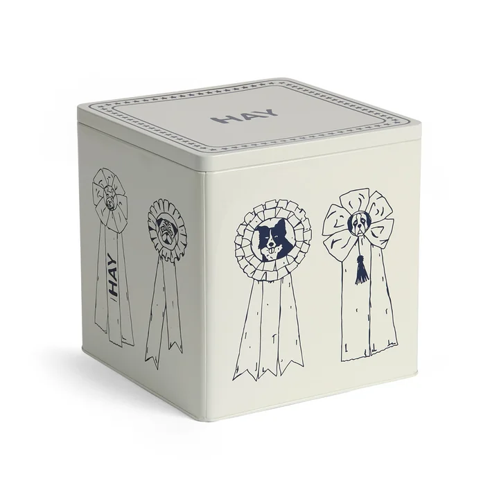 HAY - Hondenvoer voorraadblik L, blauw / wit