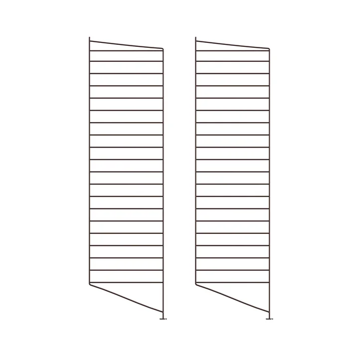 String - Onderste ladder voor String (Werk)plank 115 x 30 cm (set van 2), donkerbruin
