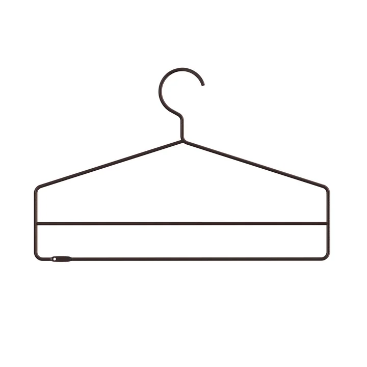 String - Kleerhanger, donkerbruin (set van 4)