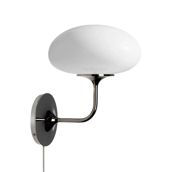 Gubi - Stemlite Wandlamp, zwart chroom / opaal