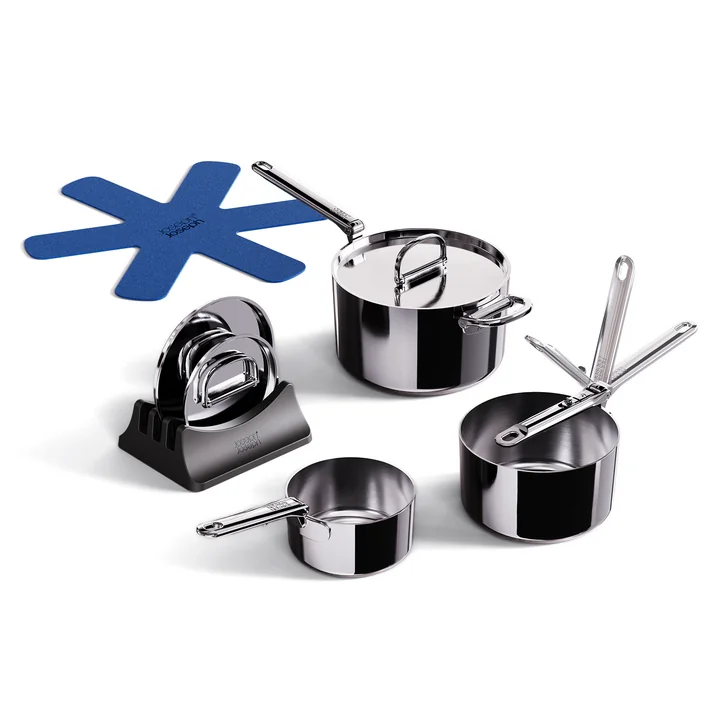 Joseph Joseph - Space Steelpan incl. deksel, set van 3