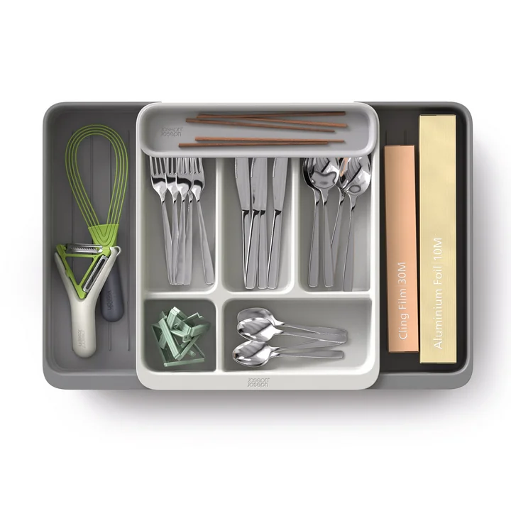 Joseph Joseph - DrawerStore Uitschuifbare organiser (8 vakken), licht steen