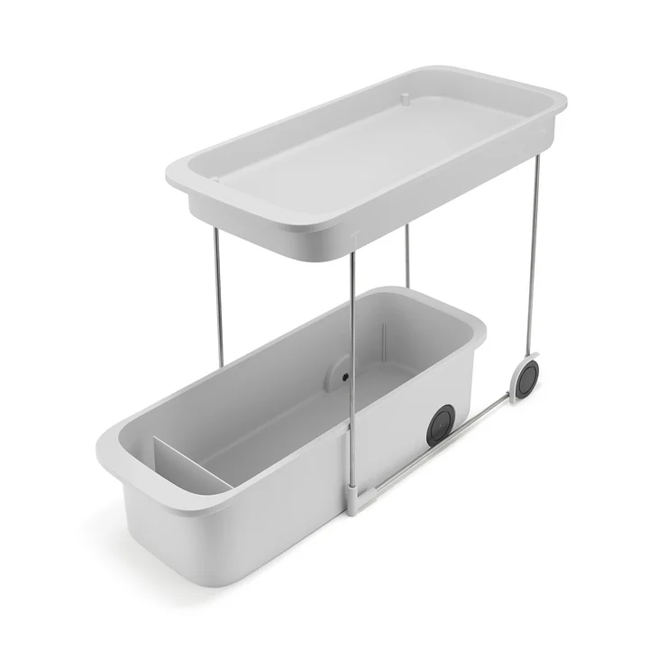 Joseph Joseph - CupboardStore Uitschuifbare schoonmaakkast met wielen, 2-laags, licht steen