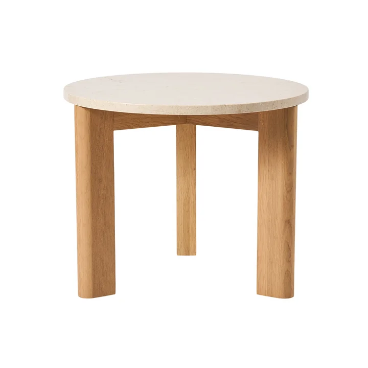 Andersen Furniture - Evoke salontafel, Ø 55 cm, eik/marmer