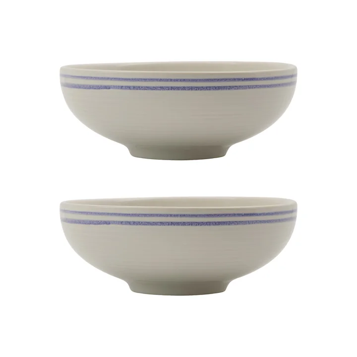 Nicolas Vahé - Bistroschaal Ø15,5 cm, blauw / wit (set van 2)