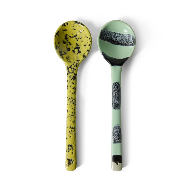 HKliving - 70's opscheplepel, mijnen (set van 2)
