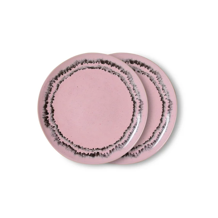HKLiving - 70's dessertbord, Ø 17.5 cm, bubble (set van 2)