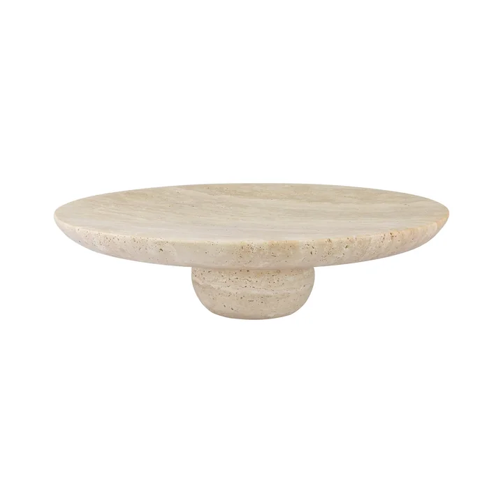Mette Ditmer - Travertine Pedestal Dienblad, linnen