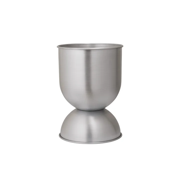Ferm Living - Zandloper bloempot klein, Ø 30 x H 42,5 cm, aluminium