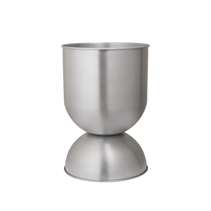 Ferm Living - Zandloper bloempot medium, Ø 40 x H 59 cm, aluminium