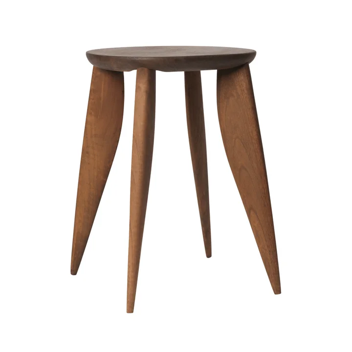 Ferm Living - Feve Bijzettafel, Ø 42 x H 45 cm, walnoot