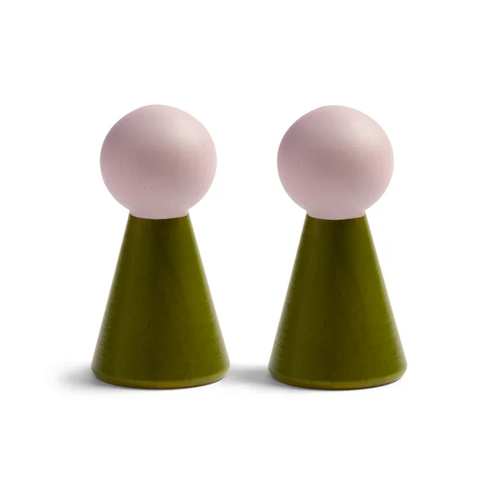 & klevering - Halma Kapstokhaken (set van 2), groen / roze