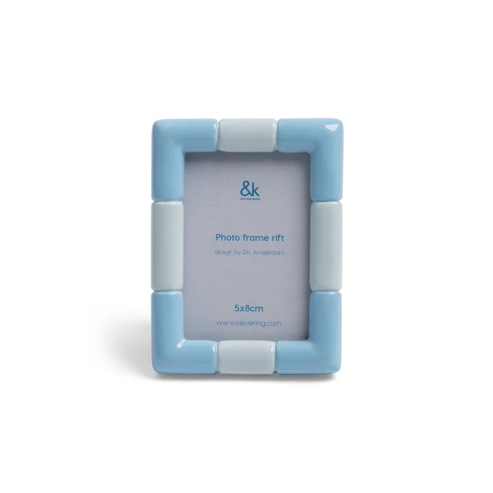 & klevering - Rift Fotolijst, 13 x 7,5 cm, ijsblauw