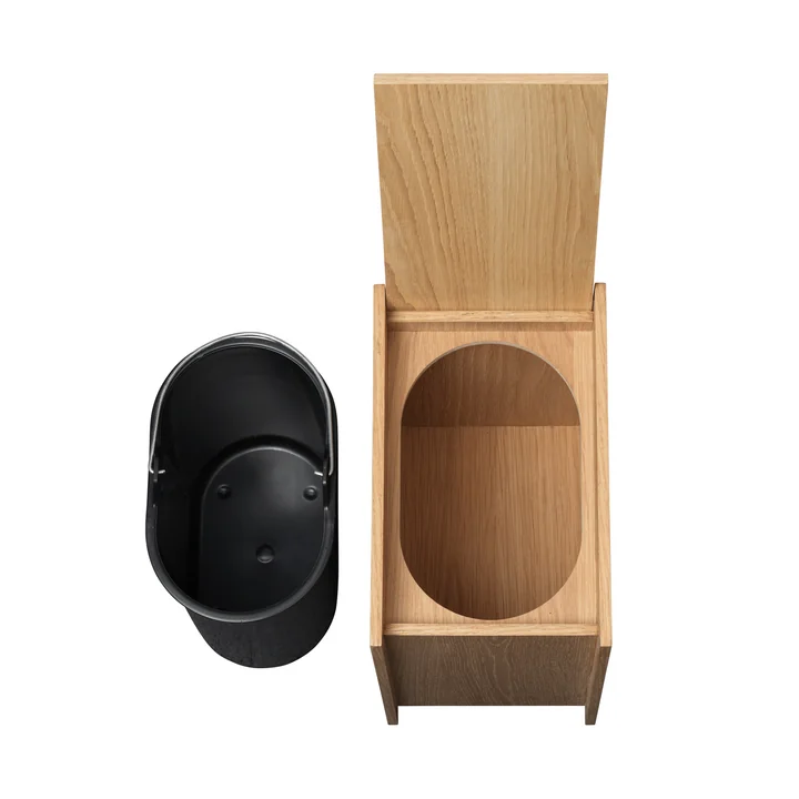 Ferm Living - Sama Afvalbak, H35 cm, eiken