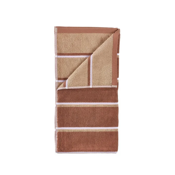 Zone Denmark - Sauna badlaken, 70x140, Terracotta/Camel/Lupine