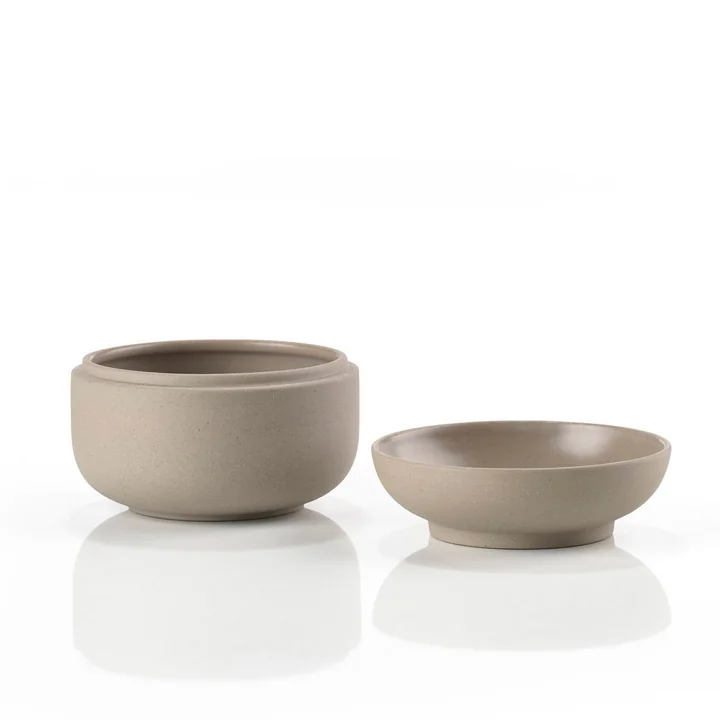 Zone Denmark - Sensu Pot met deksel, Ø 10 x 7,5 cm, taupe