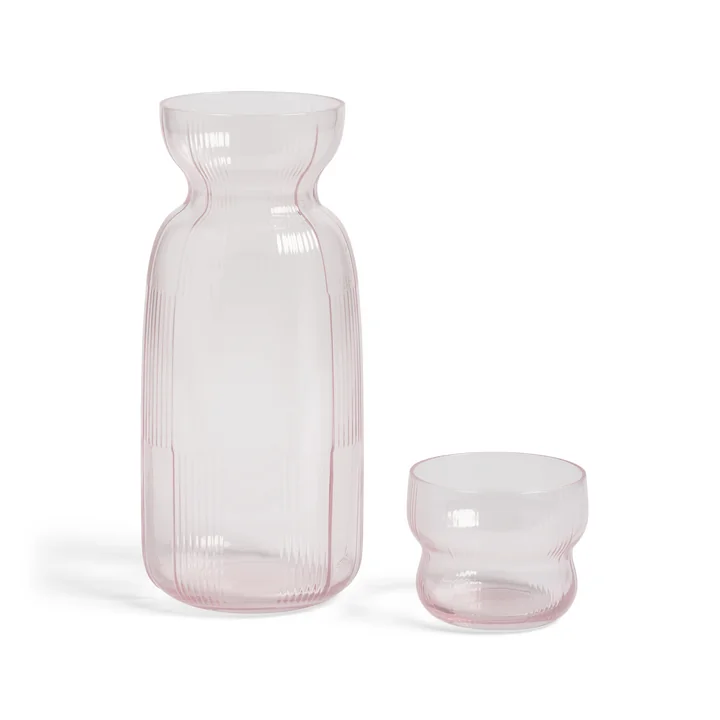 & klevering - Circus Karaf 1,3 L met drinkglas, roze