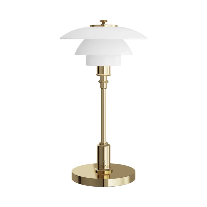 Louis Poulsen - PH 1/1 Draagbare oplaadbare LED tafellamp, messing / opaalglas
