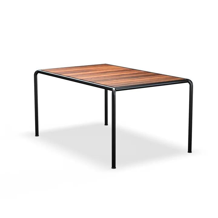 HOUE - AVANTI eettafel voor buiten, 153 x 98 cm, thermo essen / zwart