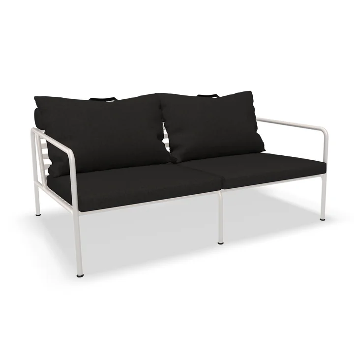 HOUE - AVON Sofa 2-zits, gedempt wit / houtskool