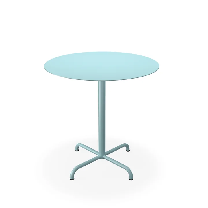 HOUE - Pico Tuintafel, Ø 74 cm, 4-sterren frame, ijsblauw