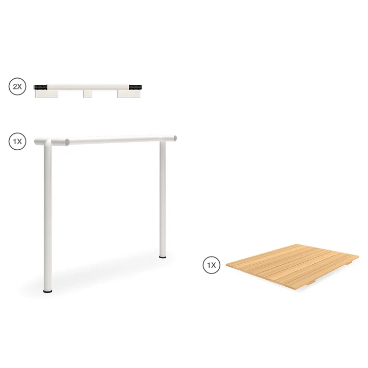 HOUE - AVANTI Infinity Set 1, dennenhout / gedempt wit