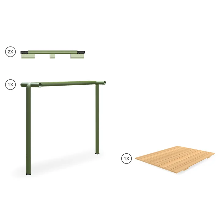 HOUE - AVANTI Infinity Set 1, dennenhout / olijfgroen