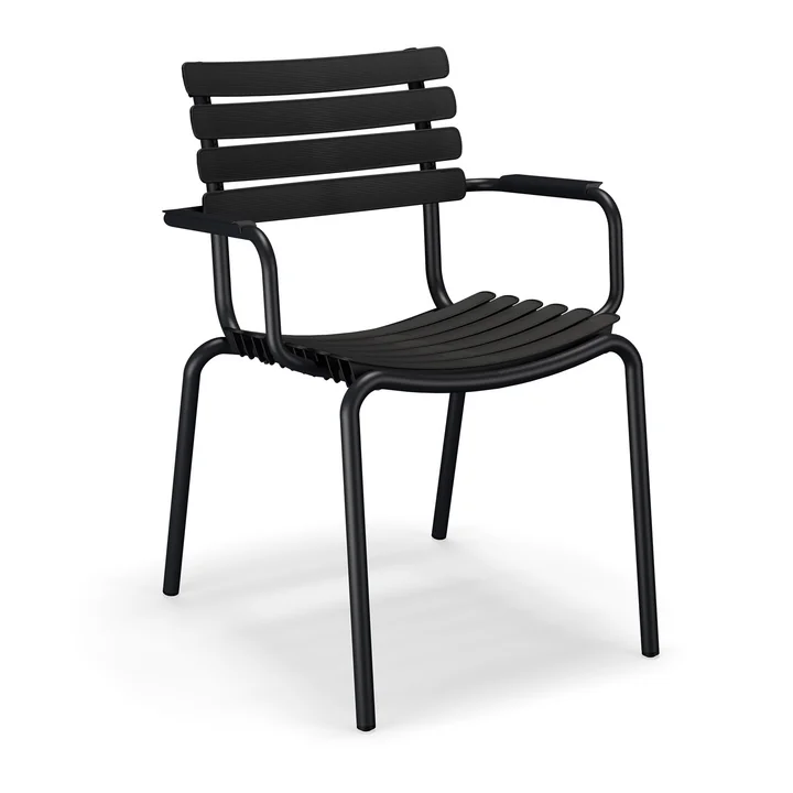 HOUE - ReCLIPS Outdoor Eetkamerstoel, zwart