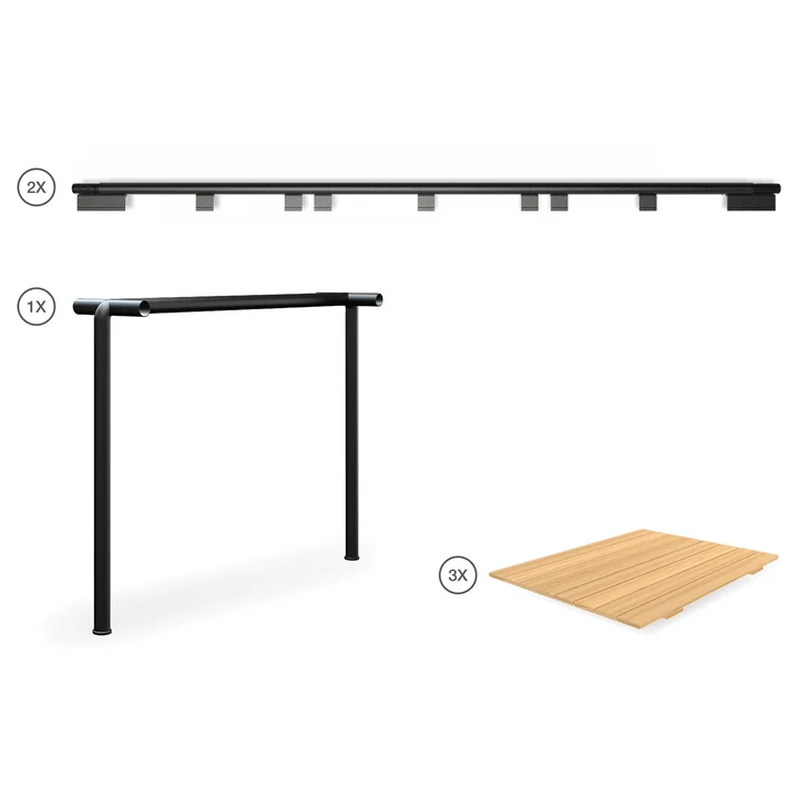 HOUE - AVANTI Infinity Set 3, grenen / zwart