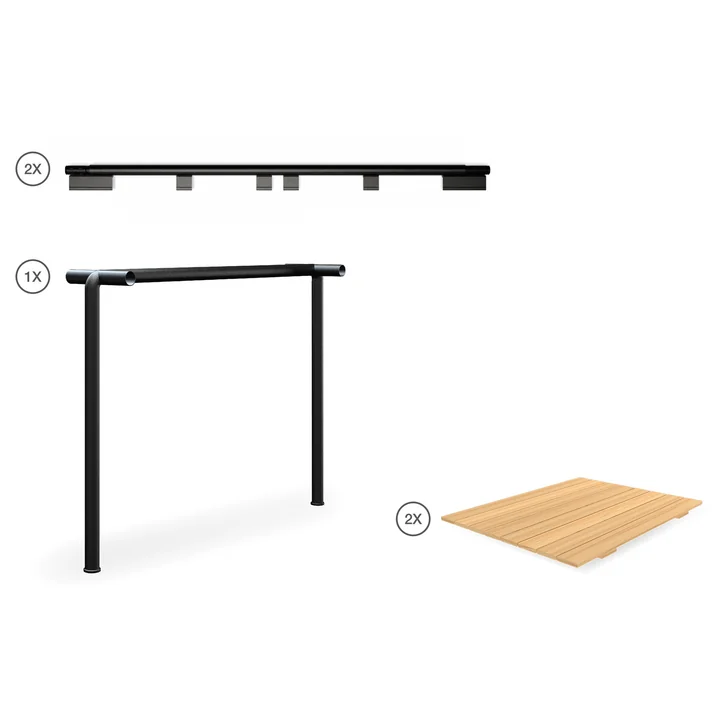 HOUE - AVANTI Infinity Set 2, grenen / zwart