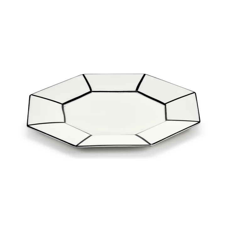 Serax - Carte Blanche Ontbijtbord, wit / zwart