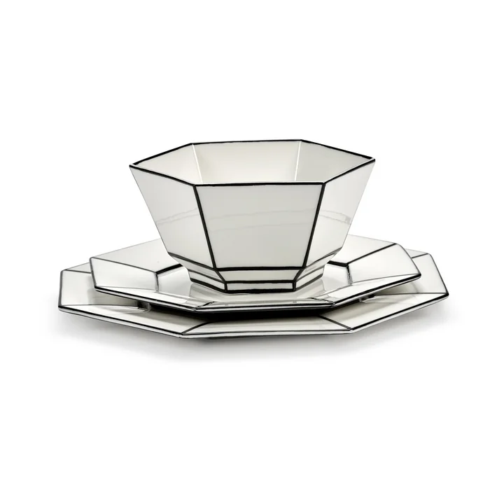 Serax - Carte Blanche Bord en schaal, wit / zwart