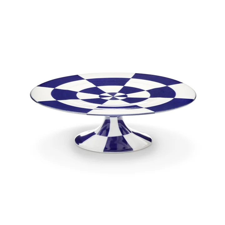 Serax - Fête des Bêtes Cakestandaard, blauw/wit