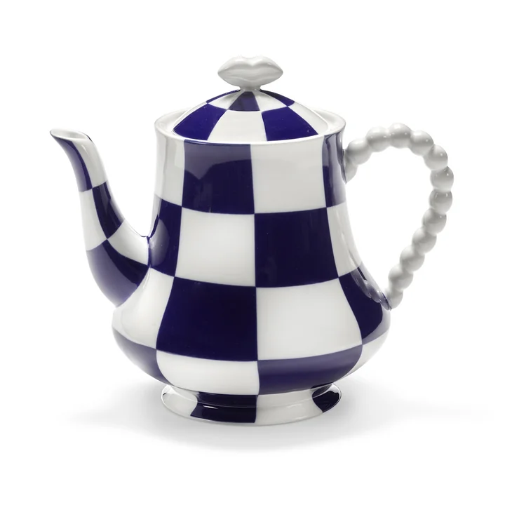 Serax - Fête des Bêtes Theepot, blauw / wit