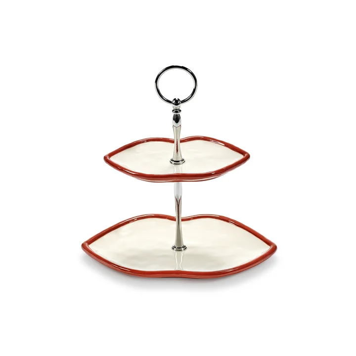 Serax - Kiss Taartstandaard, 2 etages, rood