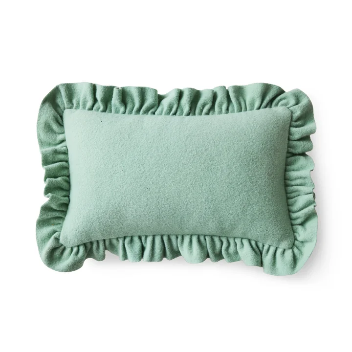 Hkliving - Vilt kussen, 60 x 40 cm, mint