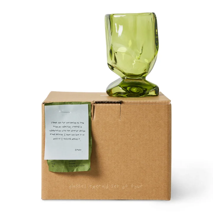HKliving - Glazen, emerald, Verpakking