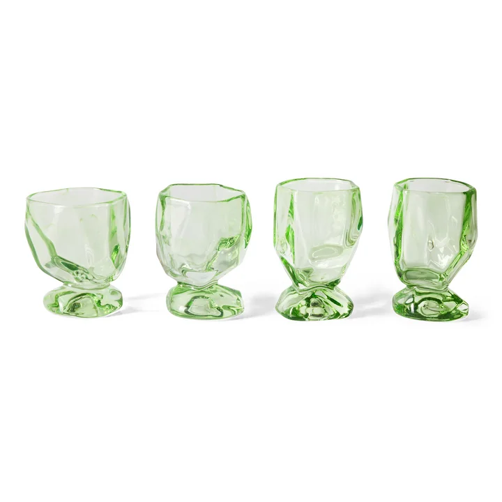 HKliving - Glazen, peridot (set van 4)