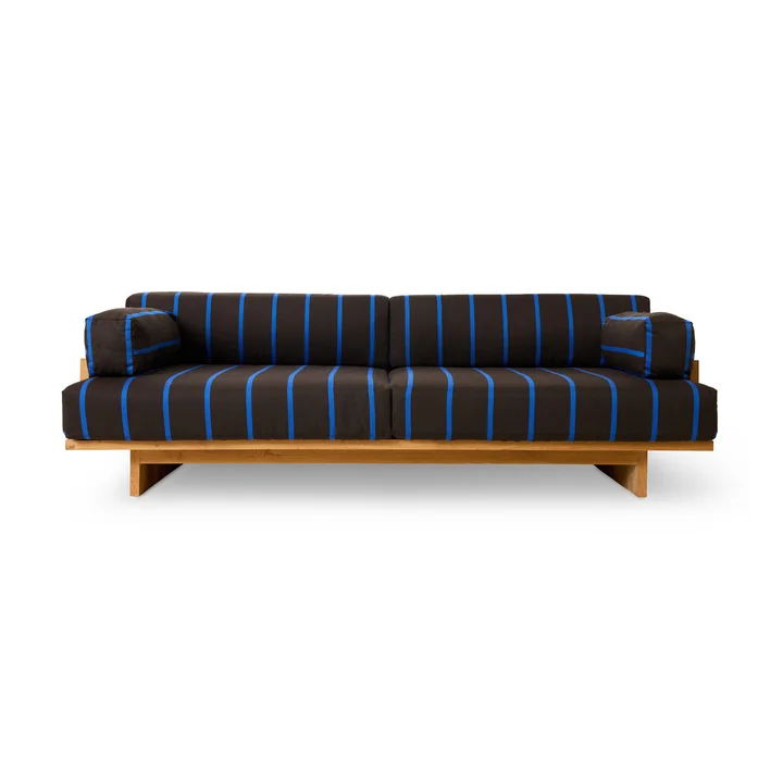 HKliving - Teakhouten loungebank voor buiten, burnt sky