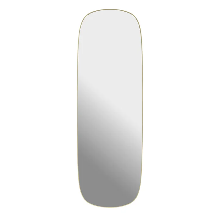 Muuto - Framed Spiegel, 150 x 50 cm, lichtgeel / helder glas