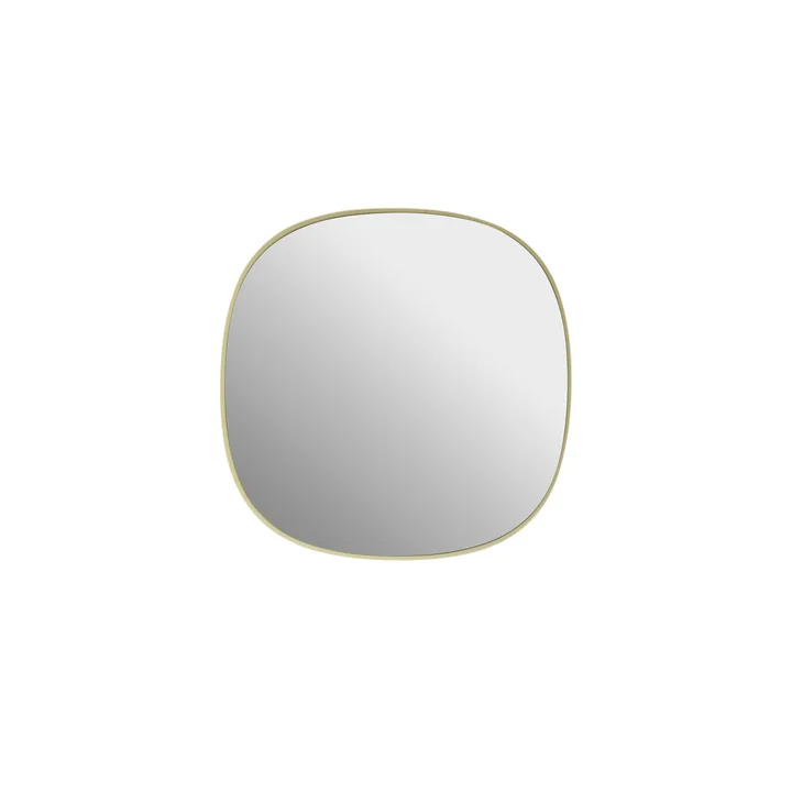 Muuto - Framed Spiegel, 40 x 40 cm, lichtgeel / helder glas