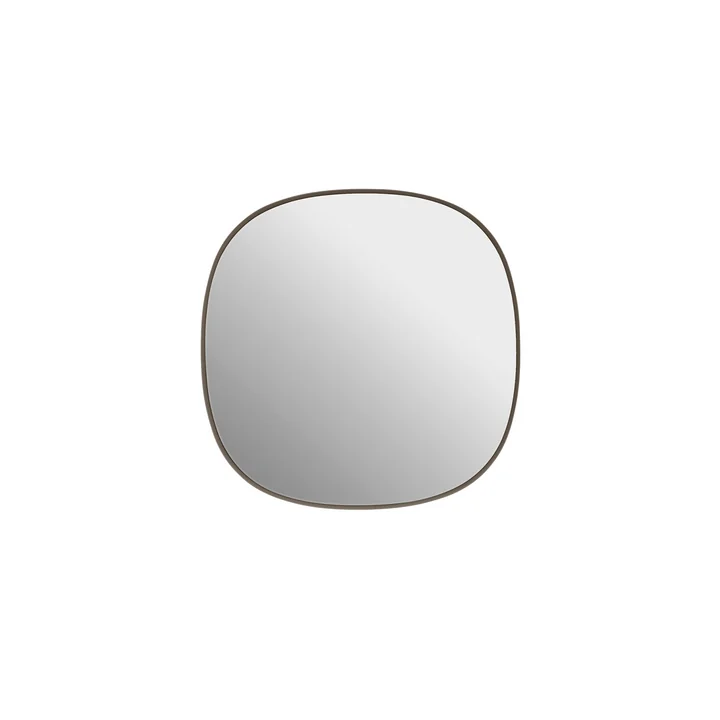 Muuto - Framed Spiegel, 40 x 40 cm, taupe / helder glas