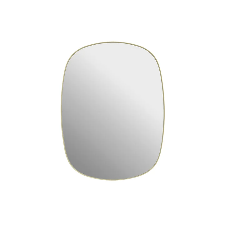 Muuto - Framed Mirror klein, lichtgeel / helder glas